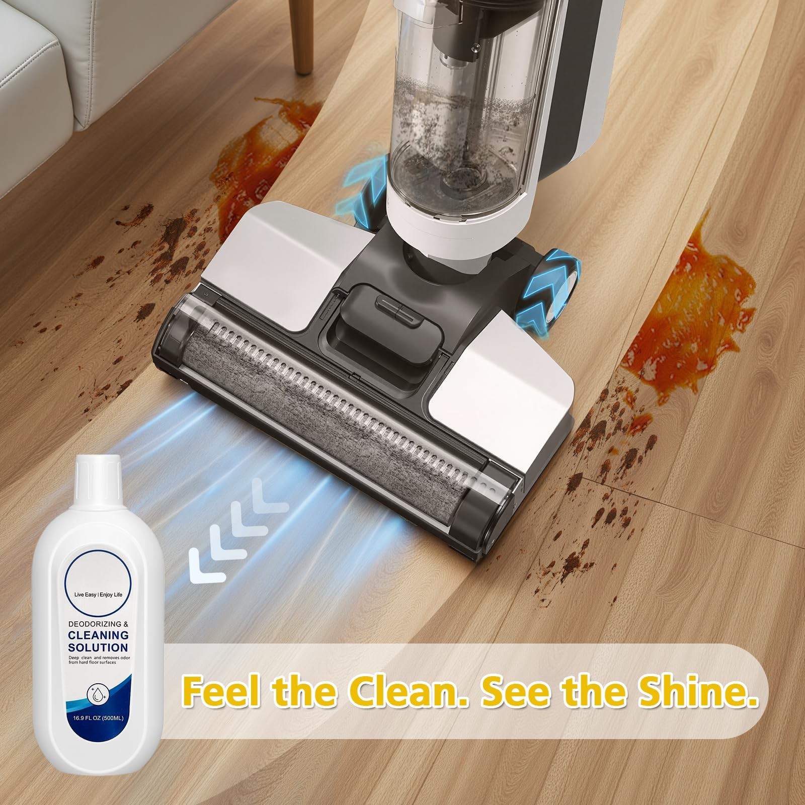 2 Pack Floor Cleaning Solution for Tineco and Robot Vacuums with Mopping, Dee…