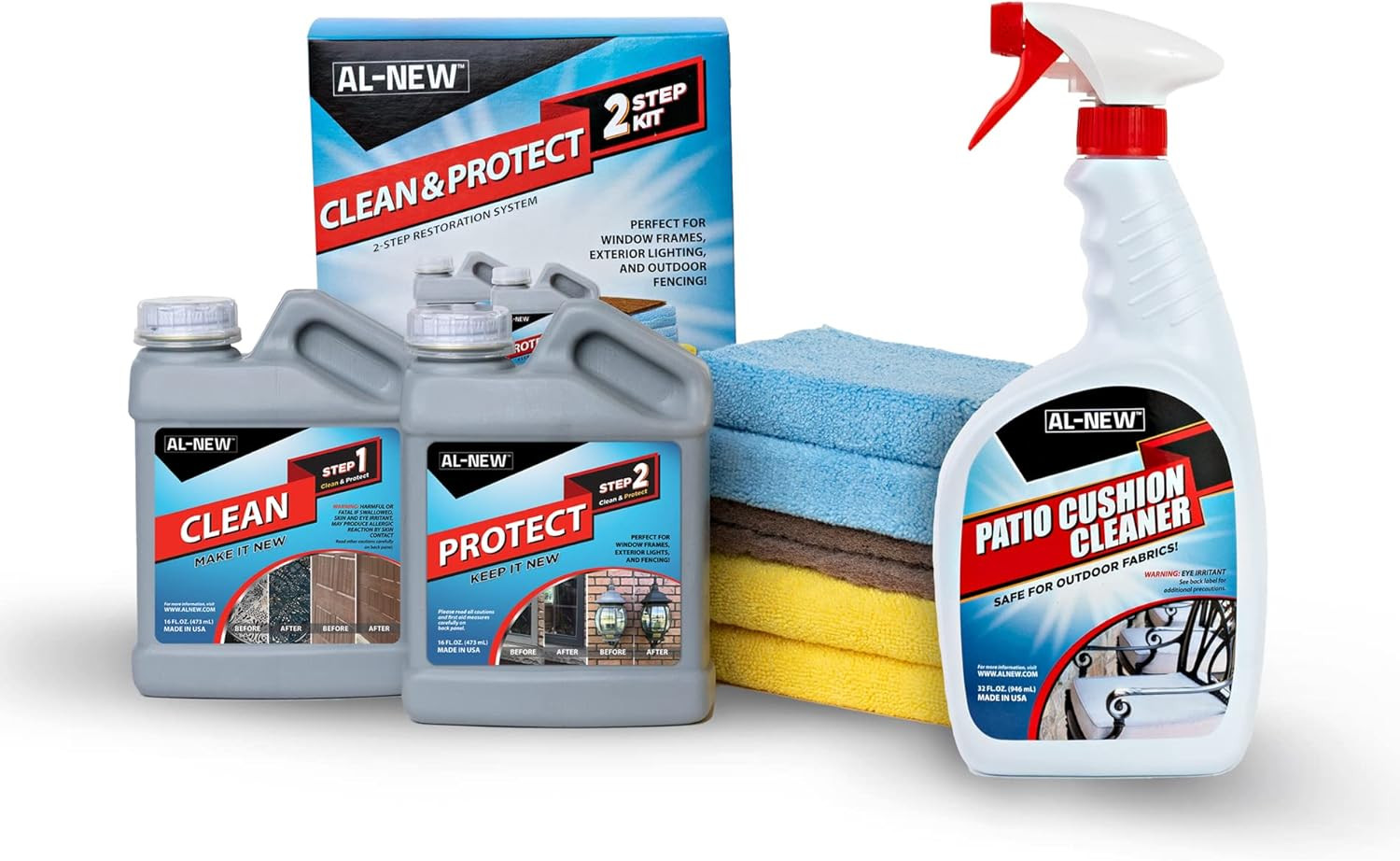 Ultimate Patio Furniture Cleaner Bundle Patio Cushion Cleaner Clean & Protect 16