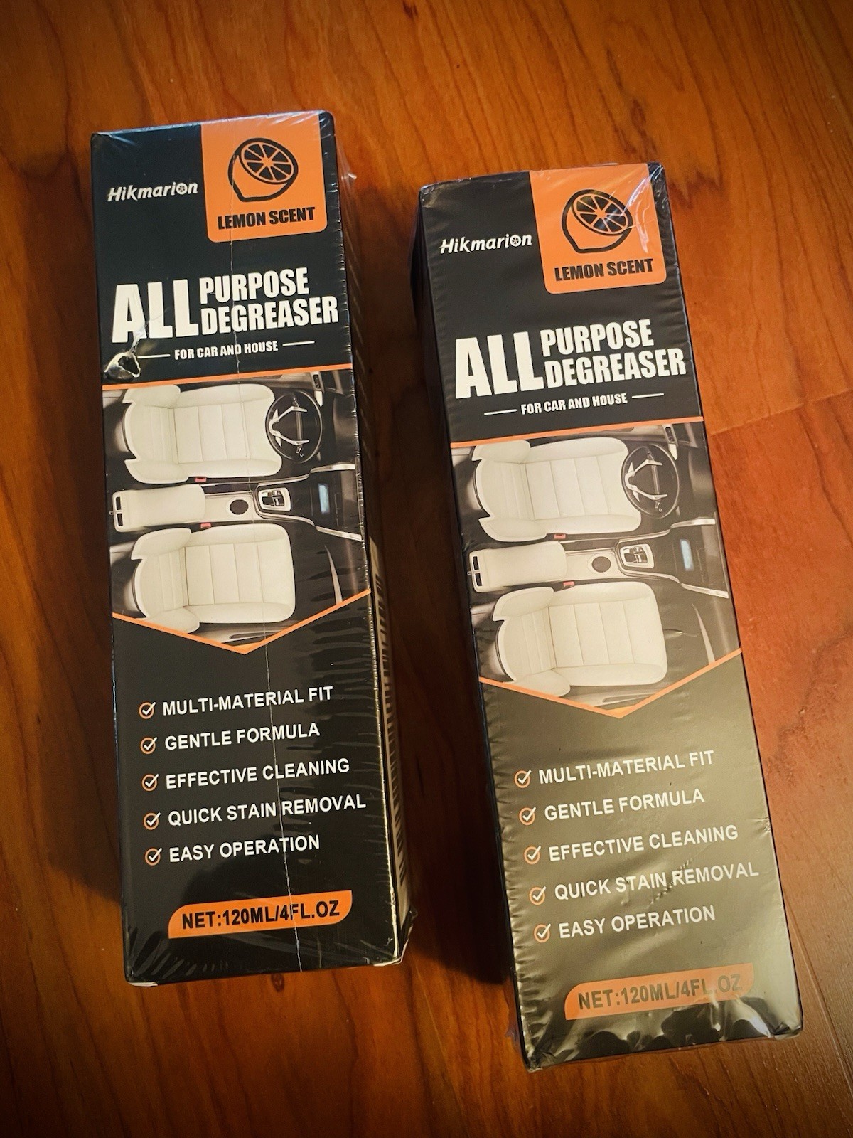 2Pcs All Purpose Degreaser for Car and House, Lemon Scent Multi Heavy-Duty Clean