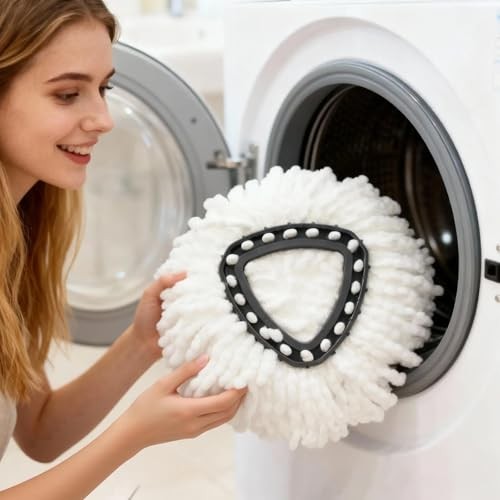 4 Pack Microfiber Mop Head Replacements for O-Cedar EasyWring Spin Mop System