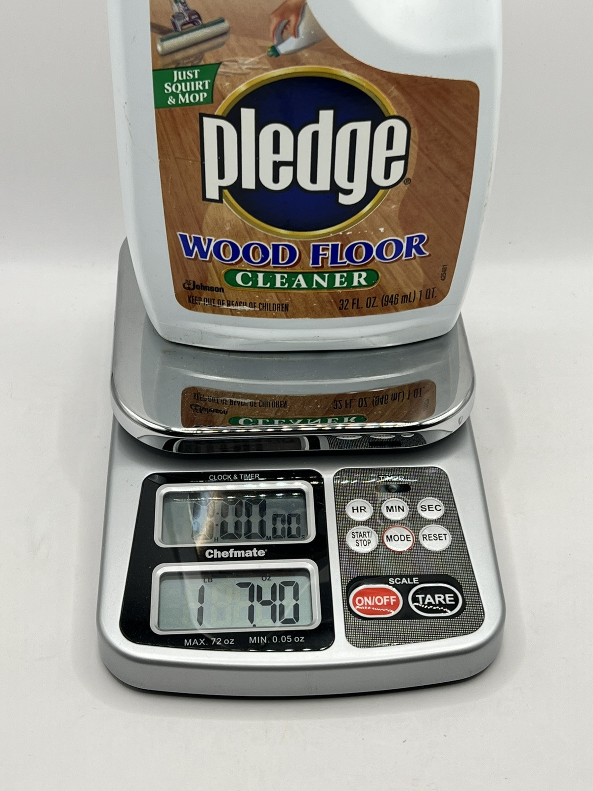 VTG Pledge Wood Floor Cleaner 1998 Original Formula 32oz [75% Full] SC Johnson