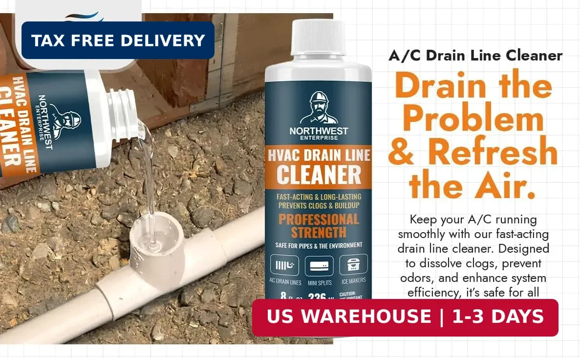 AC Drain Line Cleaner and Unclogger – Air Conditioner Cleaner Prevents Build-Up