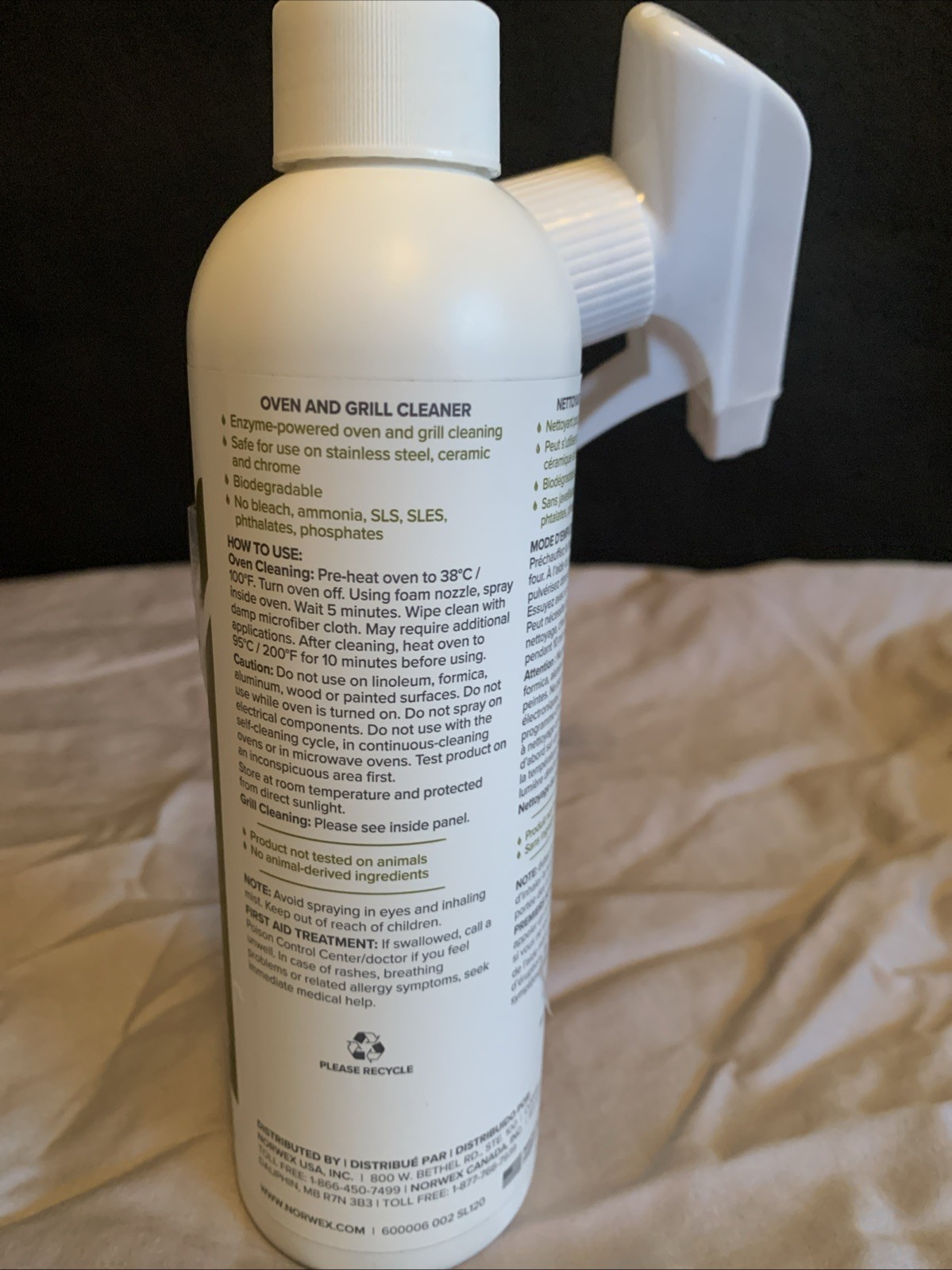 NEW Norwex Oven & Grill Cleaner Enzyme Cleaning Kitchen w/ Spray Nozzle