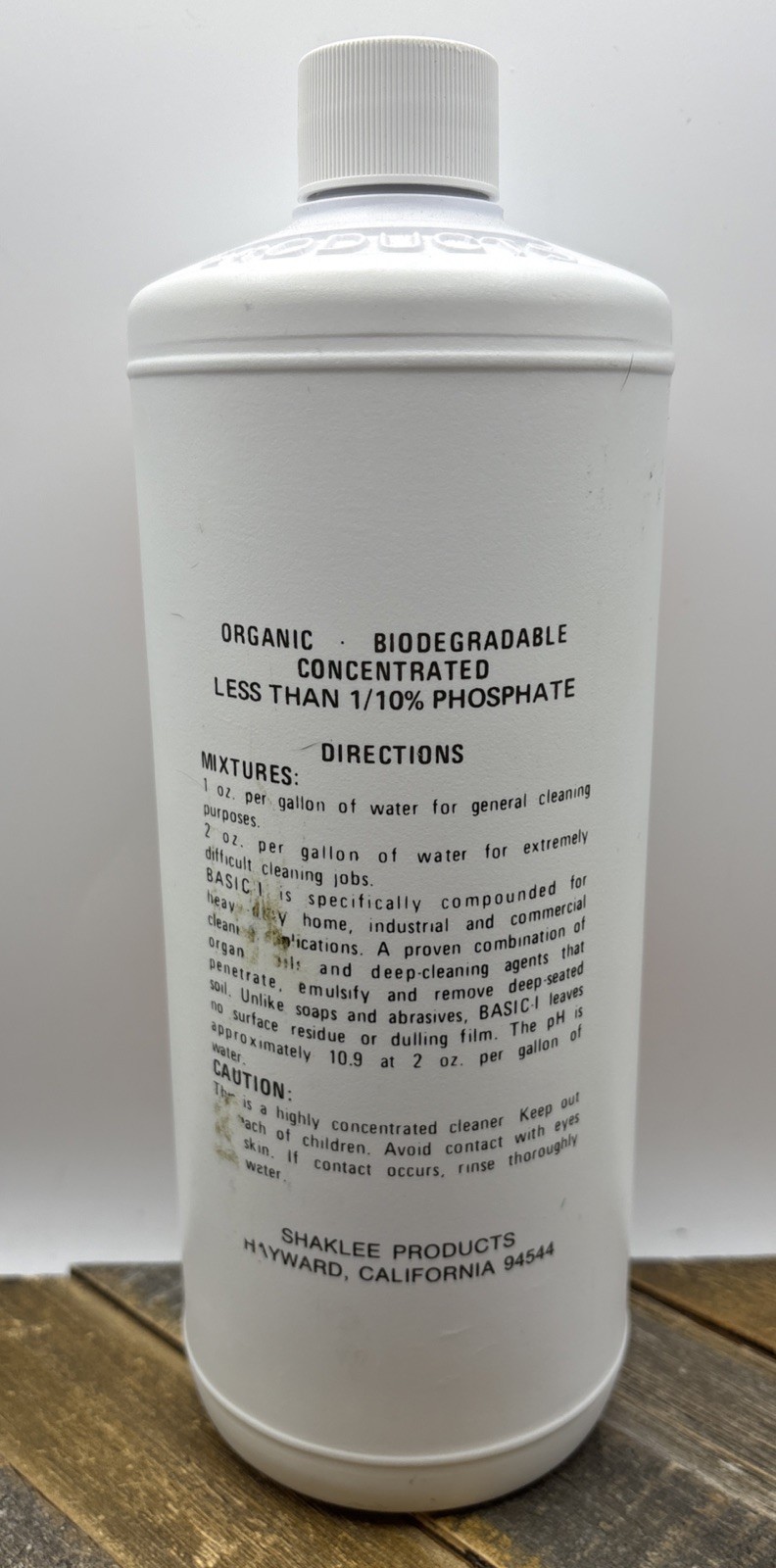Shaklee Basic-I Organic Industrial Cleaner Concentrated Biodegradable 32oz *RARE