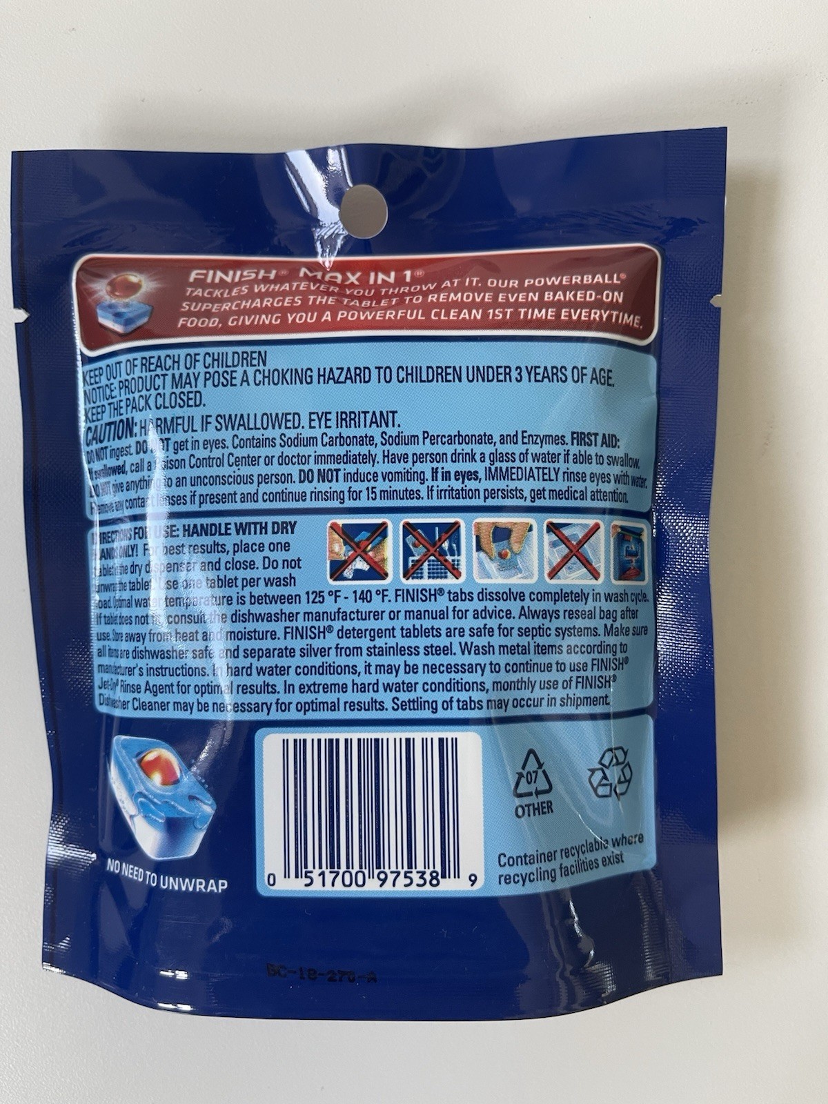 (20) Finish Powerball automatic Dishwasher Detergent pods 4ct