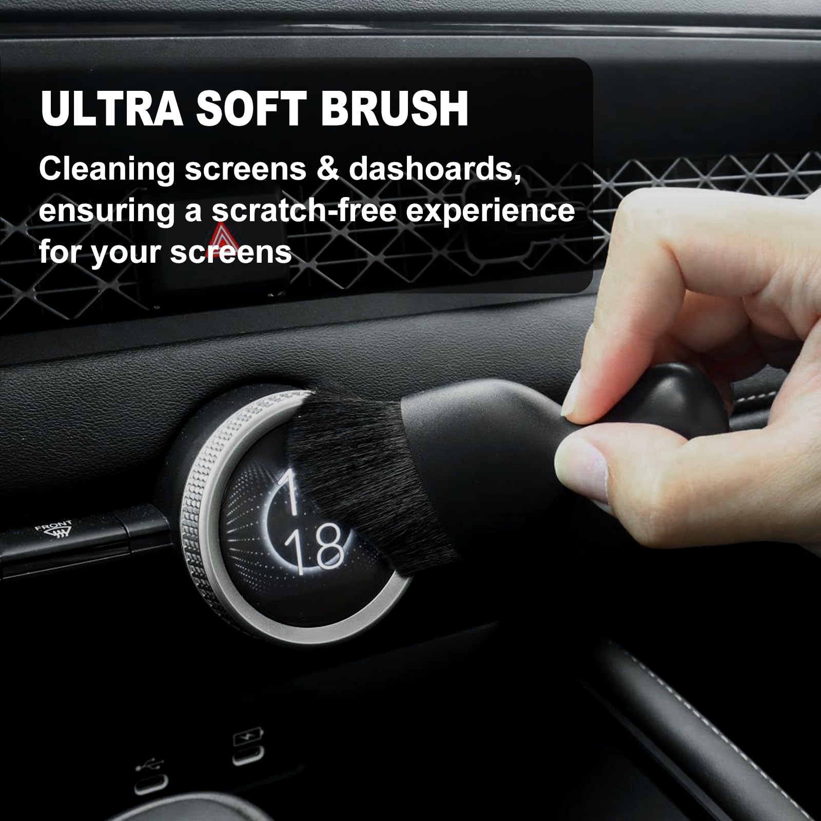 Car Detailing Brush Set 7PCS Ultra Soft Boars Hair Cleaning Kit SUV Truck