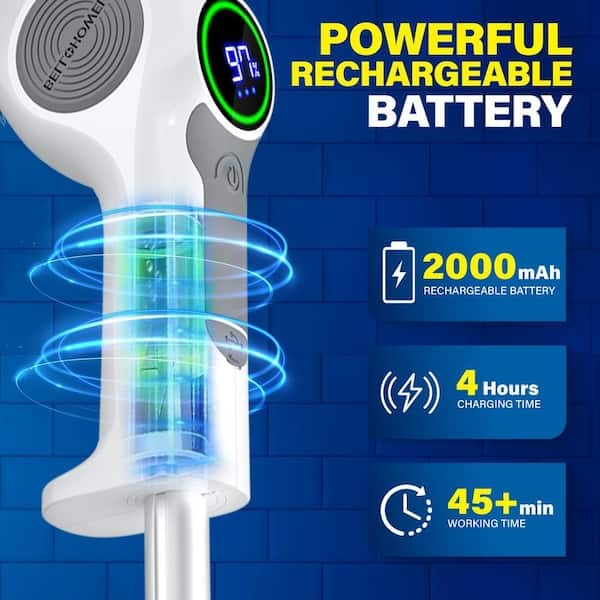 Scrubtastic Pro 43 in. Rechargeable Electric Power Scrubber Cleaner Scrub Brush