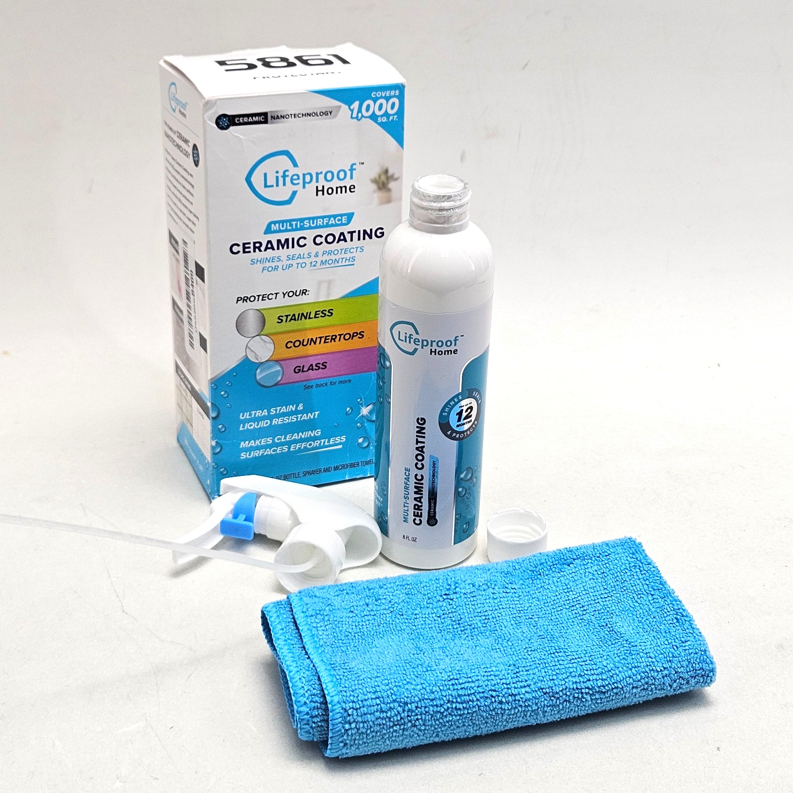 Lifeproof Ceramic Coating Spray Kit Shine, Seal & Protect Kitchen & Bath Surface