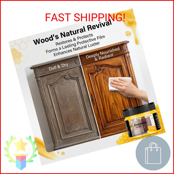 CARGEN Beeswax Furniture Polish, Wood Seasoning Beeswax for Furniture Wood Wax f