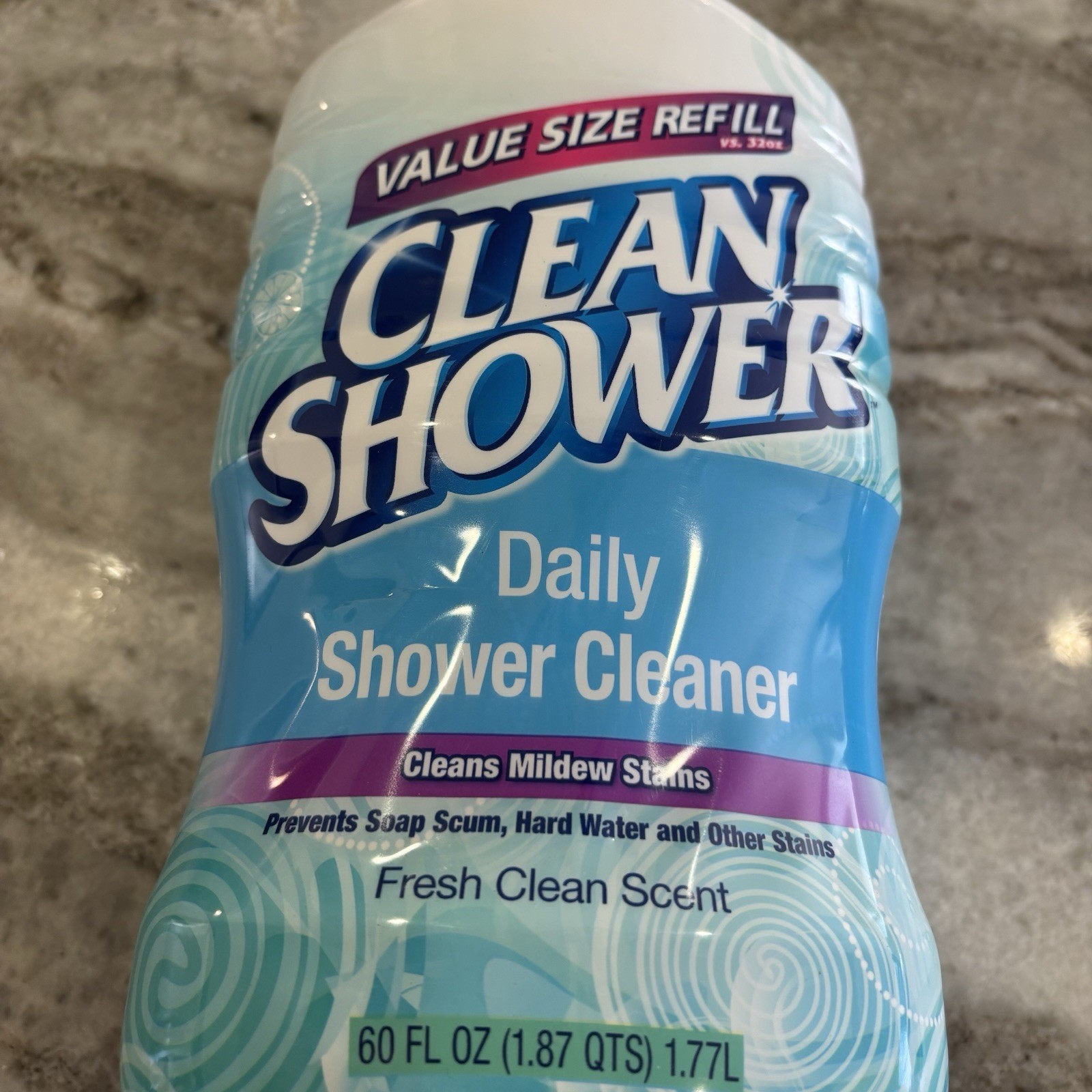 Clean Shower Daily Shower Cleaner Refill Cleans Mildew Stains 60 fl oz