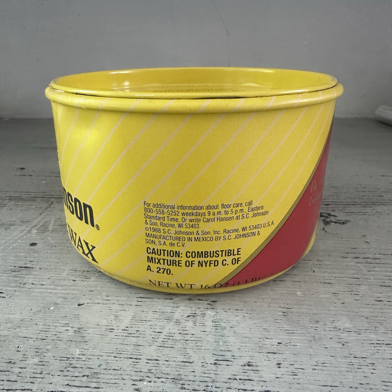 SC Johnson Paste Wax The Original Formula Discontinued Used Almost Full