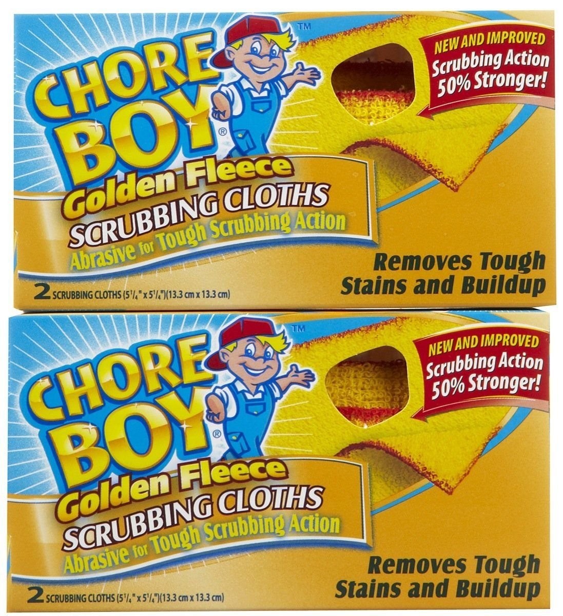 Golden Fleece Scrubbing Cloths | 2-Units per Pack | 12-Pack Total