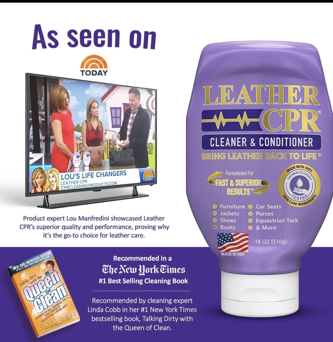 Leather CPR Cleaner & Conditioner 18oz. Best Leather Cleaner Conditioner