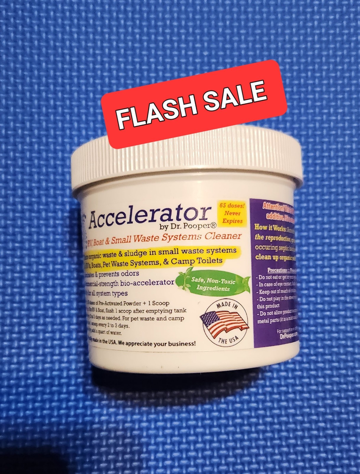 Accelerator By Dr. Pooper RV Boat & Small Waste Systems Cleaner 65 Doses+Scoop*