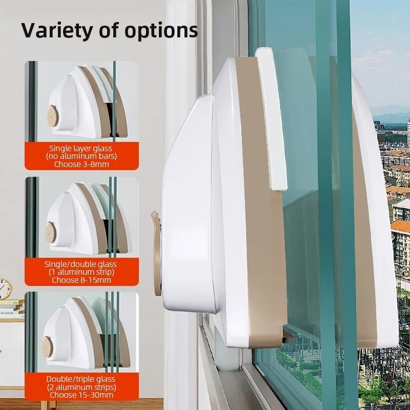 Magnetic Double-Sided Window Cleaner Brush Glass Cleaning Tool