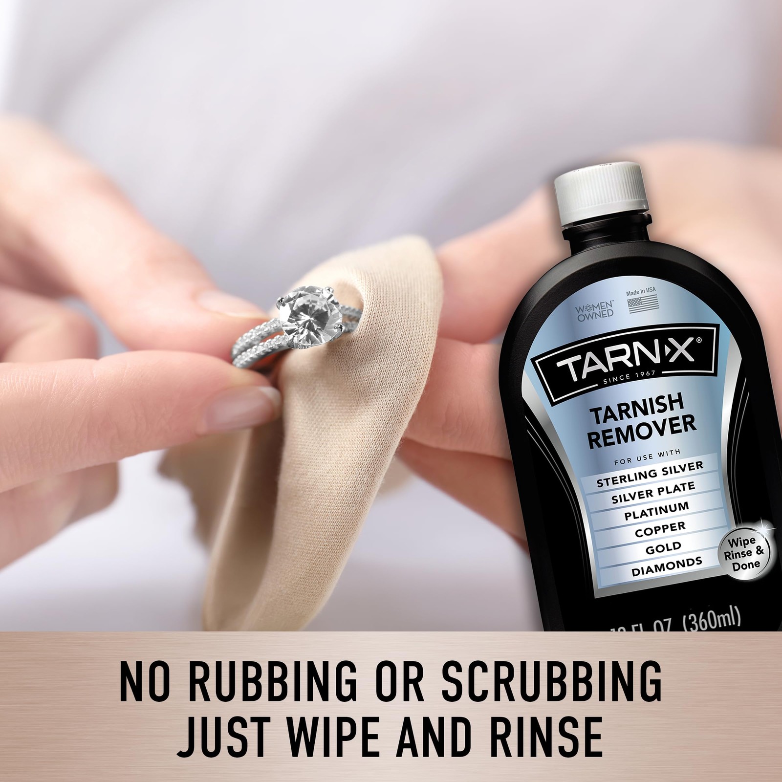 Tarnish Remover, 12 oz. Bottle, Platinum, Copper, Gold, Diamond, Silver Plate…