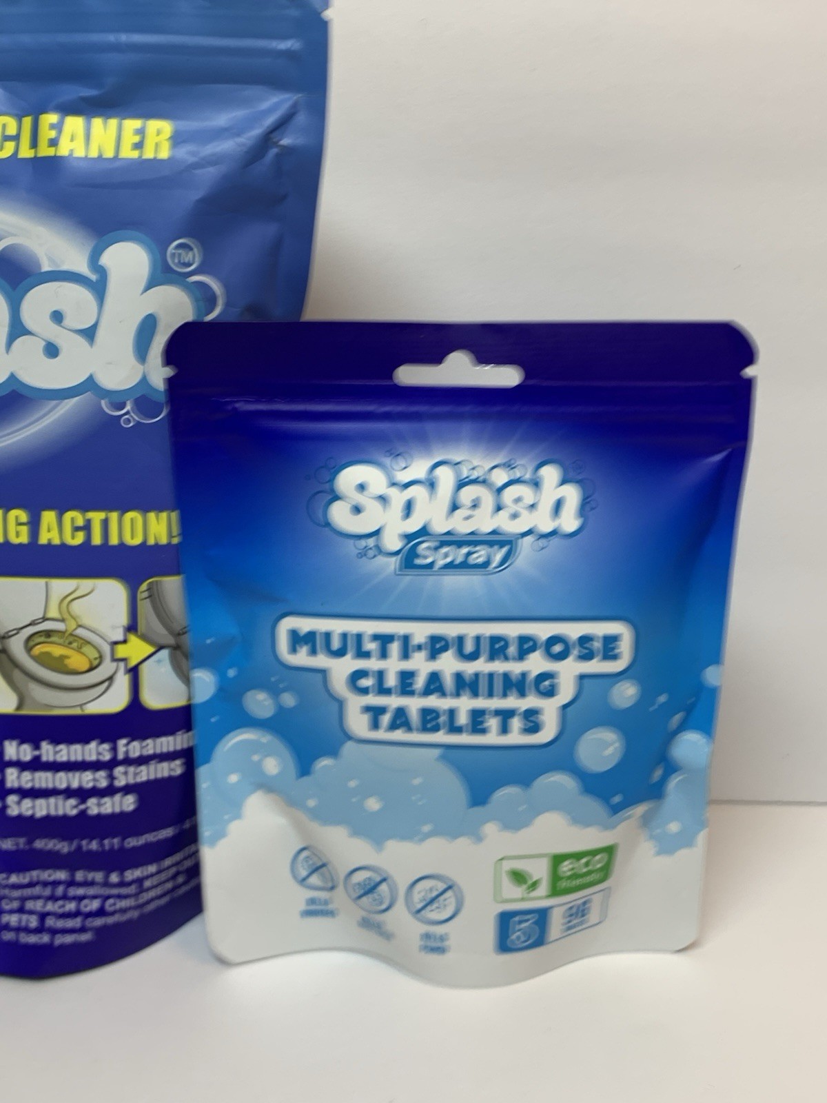 LOT Splash Toilet Cleaner Foaming Dissolve Septic Safe 400g + Cleaning Tablets