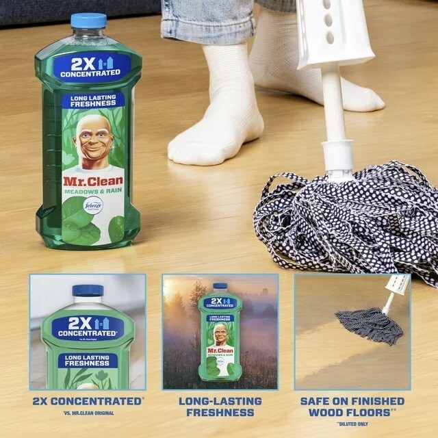 Mr Clean 2X Concentrated Multi Surface Cleaner With Febreze Meadows & Rain Scent