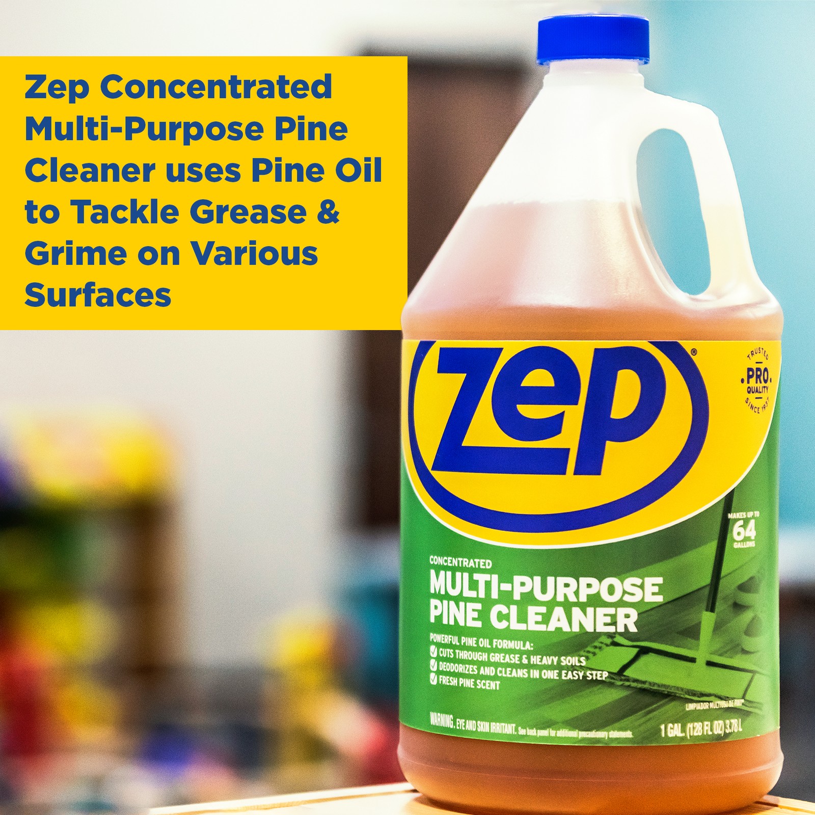 Zep Concentrated Multi-Purpose Pine Cleaner – 128 oz (Case of 4)- ZUMPP128 –