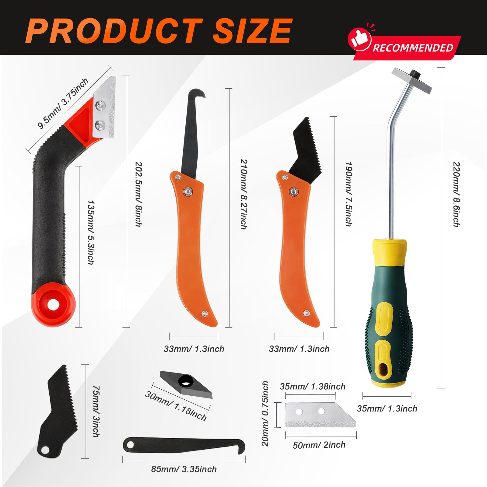 23 Pack Grout Removal Tool Kit, 2 Tile Grout Saws with 6 Extra Blades, 2 Hand…