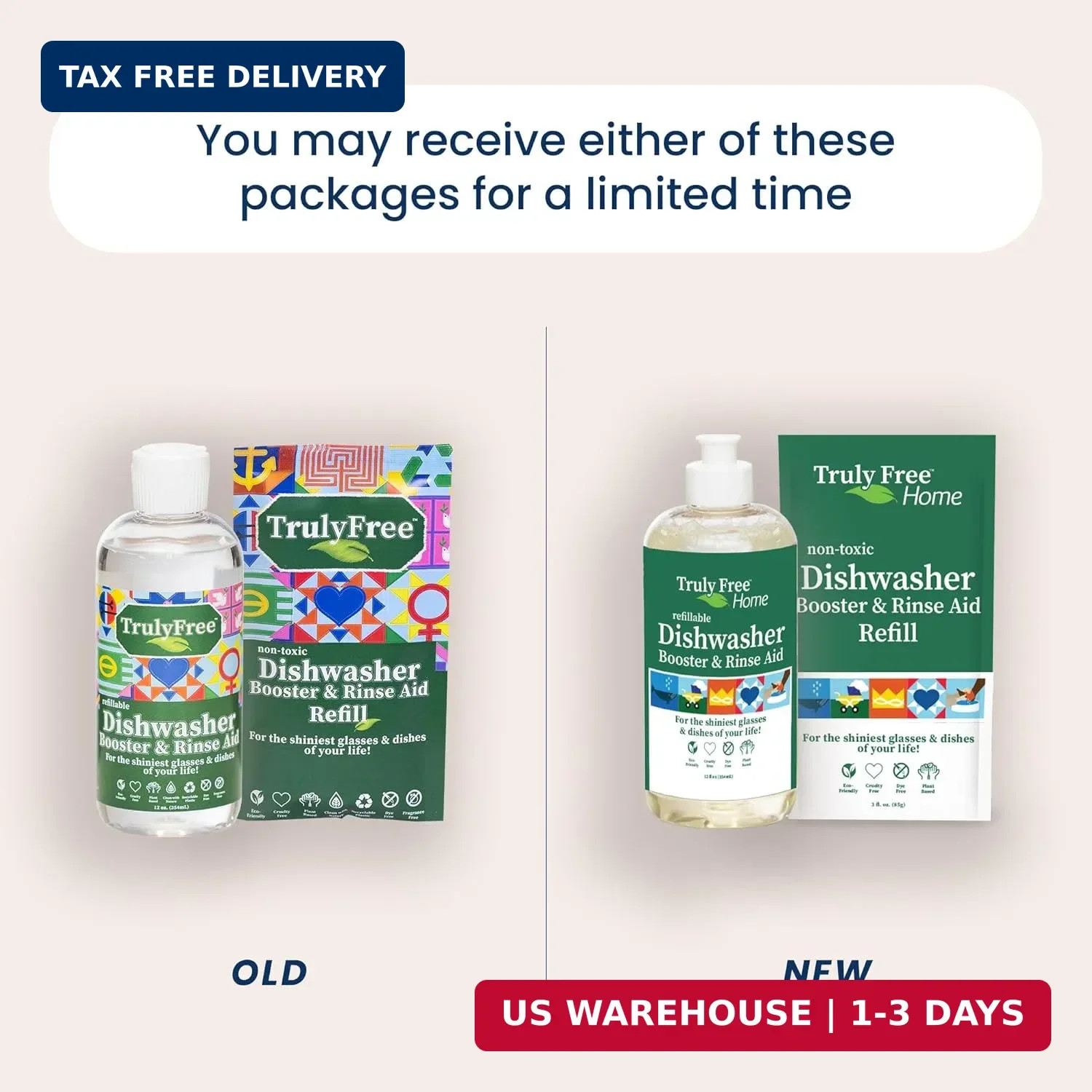 Truly Free Natural Dishwasher Booster & Rinse Aid Kit – Non-Toxic Dishwashing Ai
