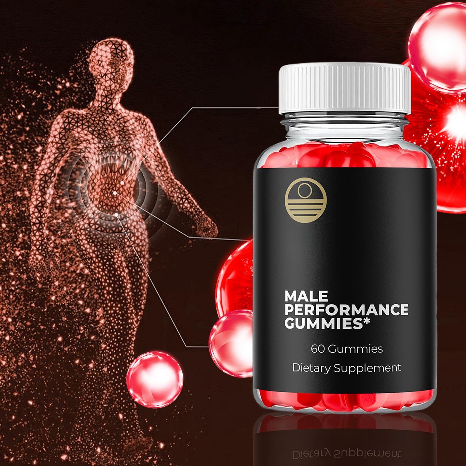 (1 Pack) Balance Blends Advanced Male Support Supplement BalanceBlends 60 Gummys