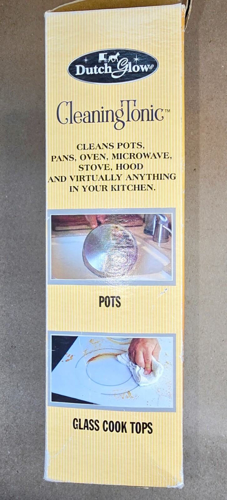Dutch Glow Cleaning Tonic Kitchen Kit 8 oz Concentrate & Spray Bottle & Scrubber
