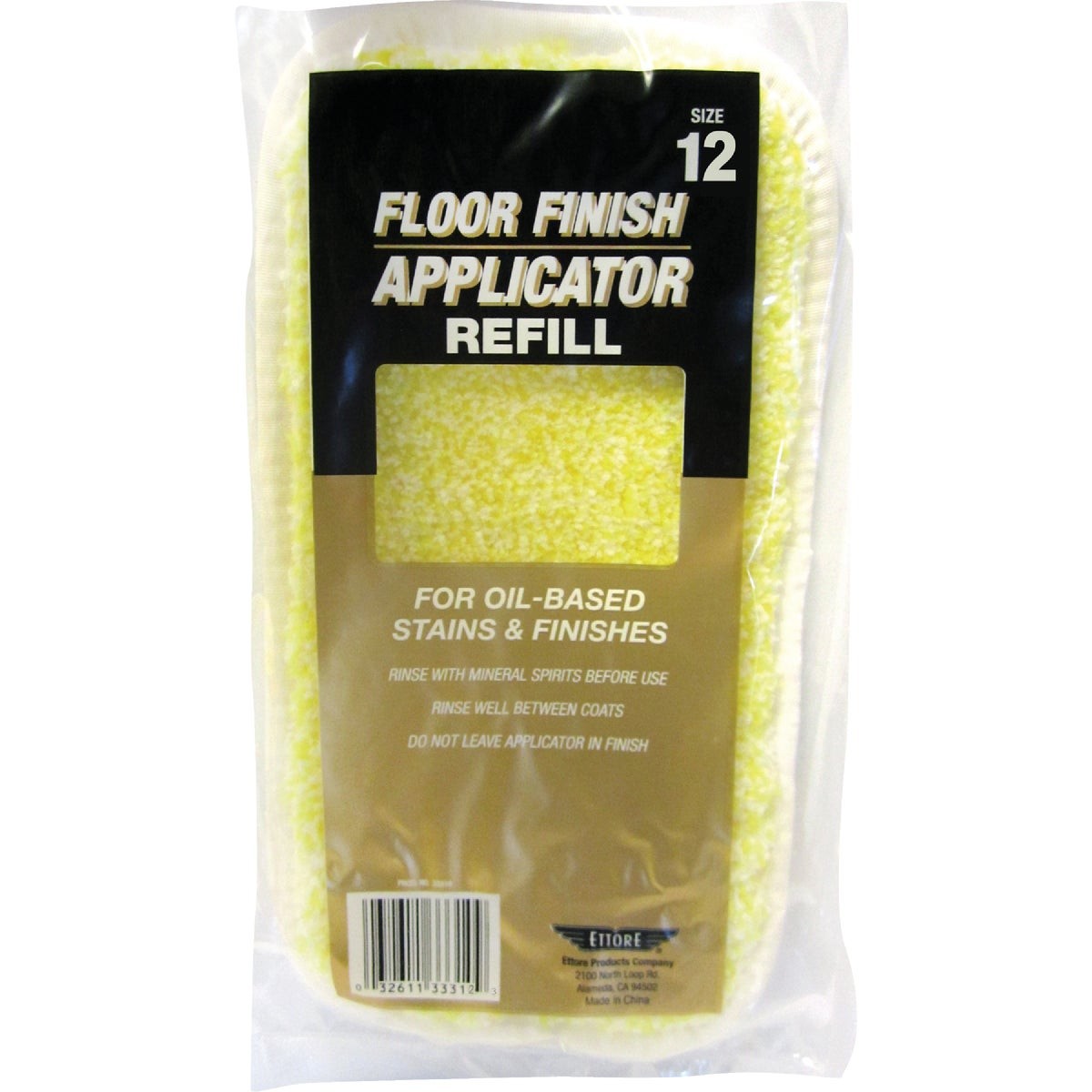 Ettore 12 In. Microfiber Wax Applicator Mop Refill 33312 Ettore 33312