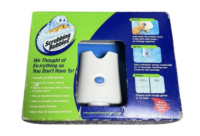 Scrubbing Bubbles Automatic Shower Cleaner Starter Kit 2 Refills 34oz Sealed