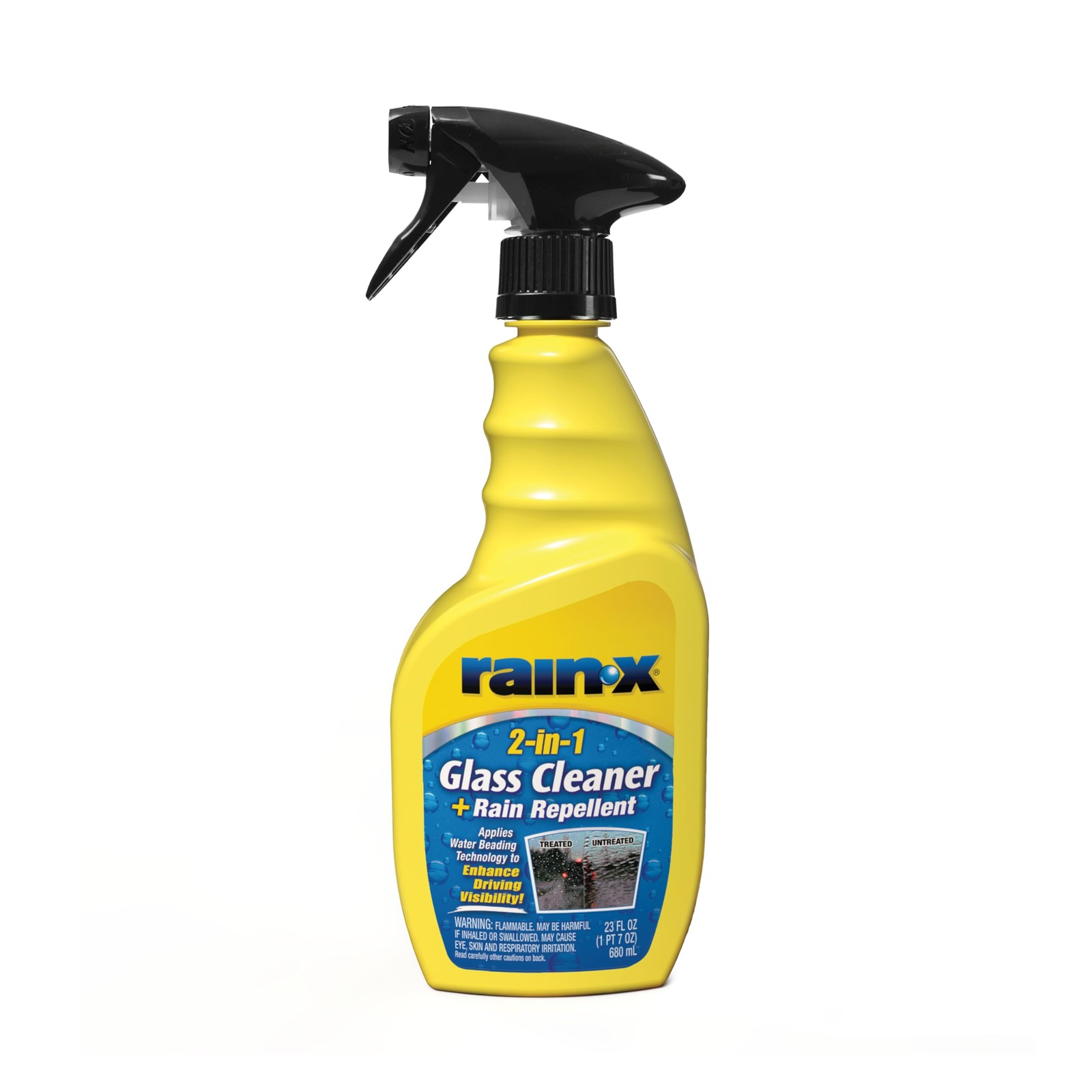Rain-X 5071268 2-in-1 Glass Cleaner and Rain 23 Fl Oz (Pack of 1), No Color