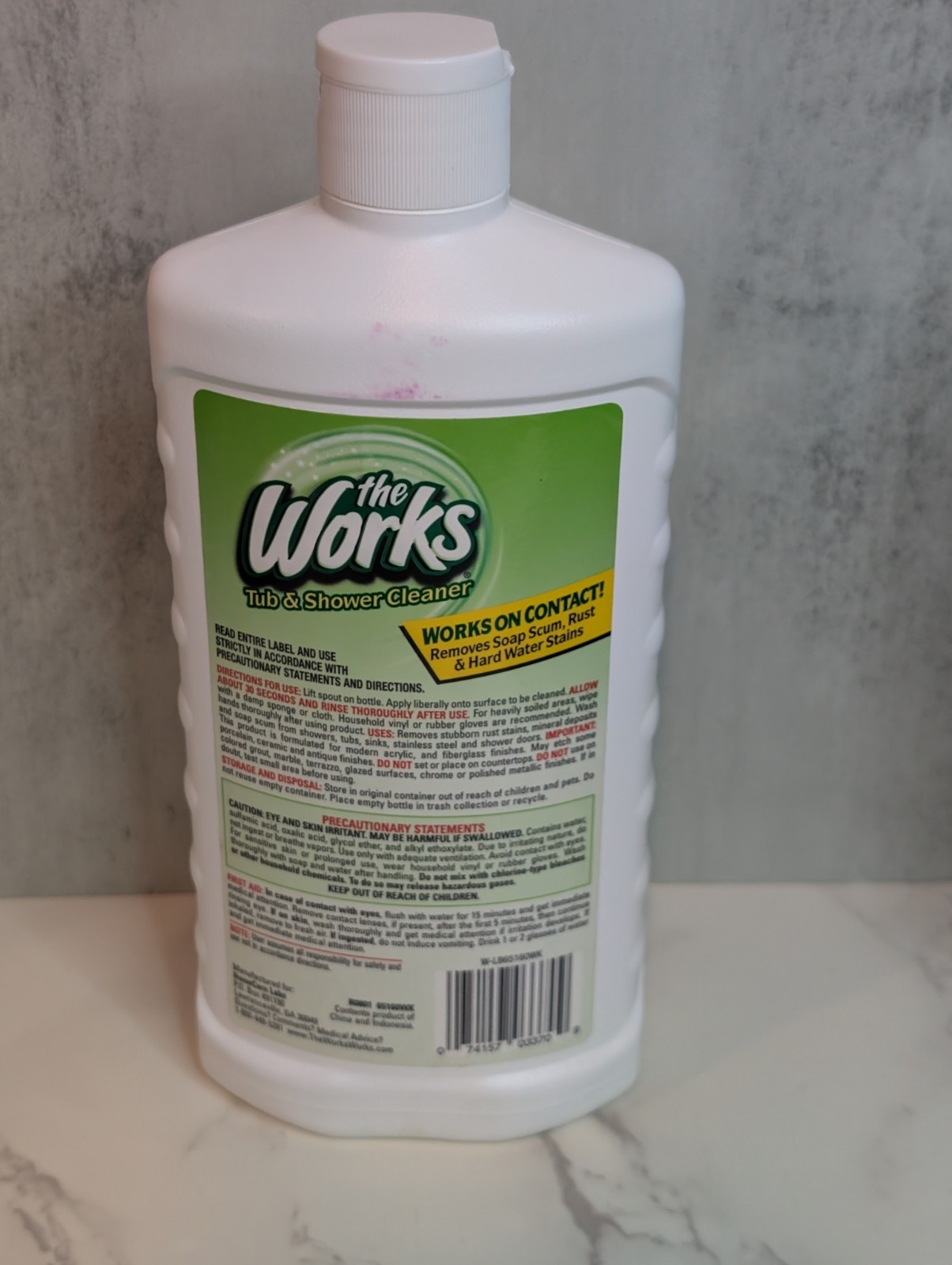 The Works Tub & Shower Cleaner 16 fl oz Hard Water Rust Soap Scum