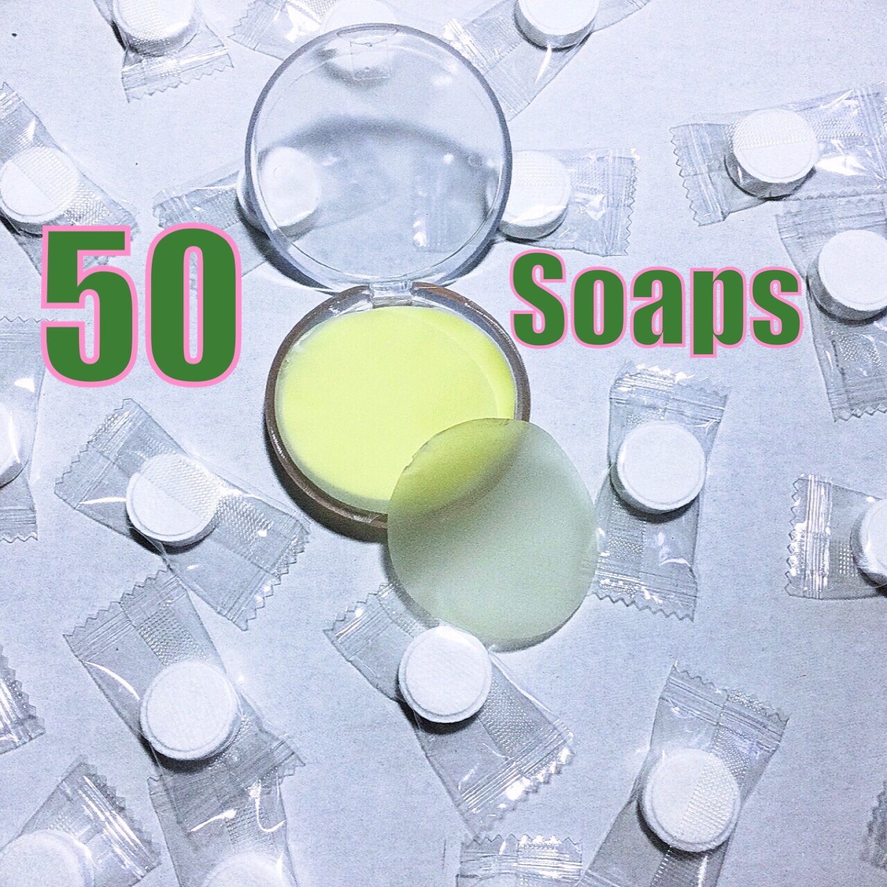 25Pc Compressed Towel | 50Pc Lemon Paper Soap | FAST Shipping | 75Pc Total
