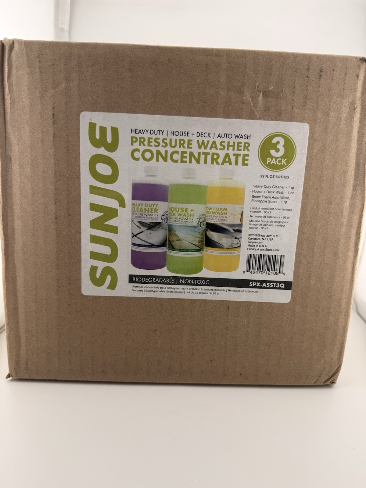 Sun Joe 3 Pack Pressure Washer Concentrate Formula, Biodegradable Detergent Trio
