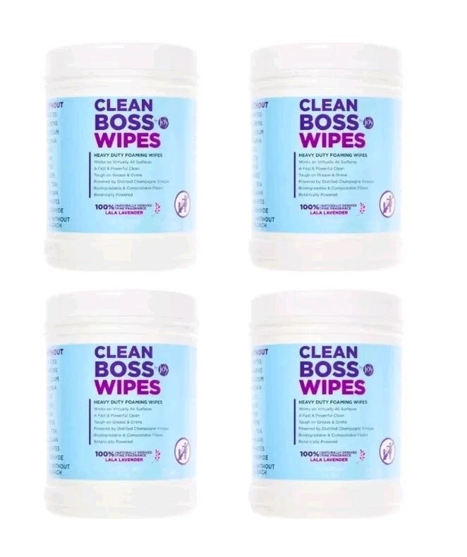 Joy CleanBoss Multi-Surface Lavender Cleaning Wipes 4-Pack Mega Tubs, 640 wipes