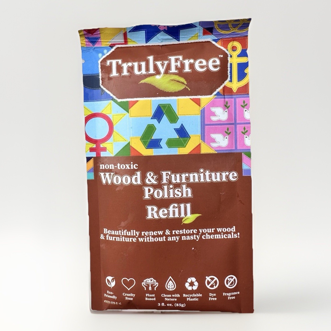 Truly Free Wood & Furniture Polish 12 fl oz refill non toxic plant based