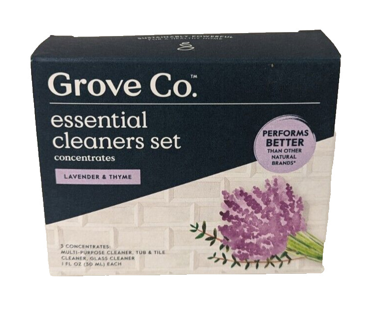 Grove Co. Essential Cleaners Set Concentrates Lavender and Thyme (3 bottle pack)