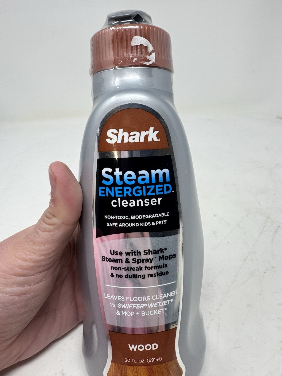 Shark Steam Energized Wood Floor Cleanser Non Toxic No Streak Cleaner 20 oz NEW