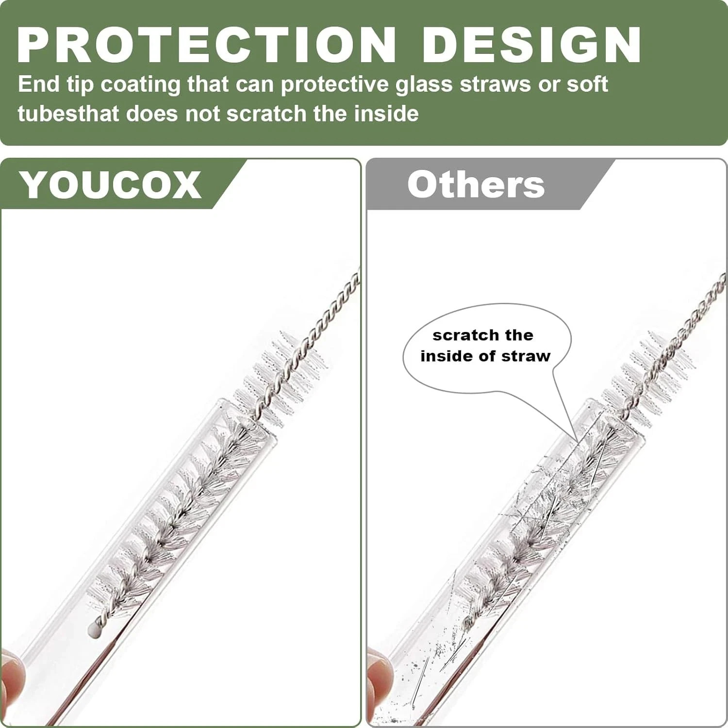 Straw Cleaner Brush for Stanley, 10Pcs Reusable Extra Long Straws Cleaning Brush