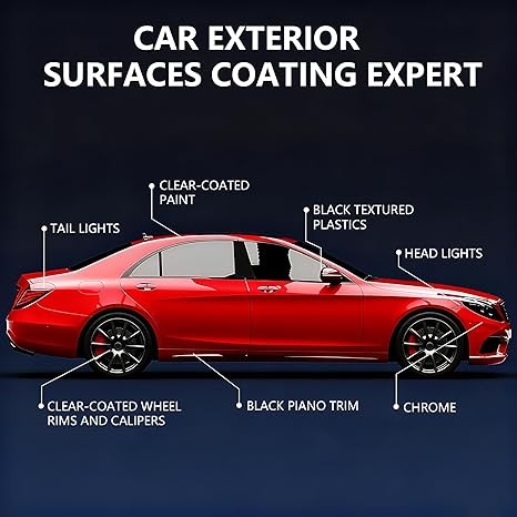 2Pcs*300ML Ceramic Coating Spray for Cars – 3-in-1 High Gloss & Protection, Wate
