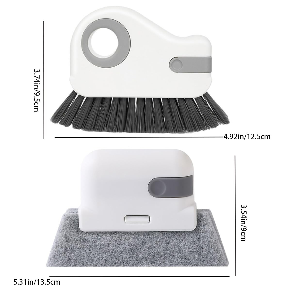 Window Track Cleaning Brush with Hidden Scraper for Sliding Door and Window T