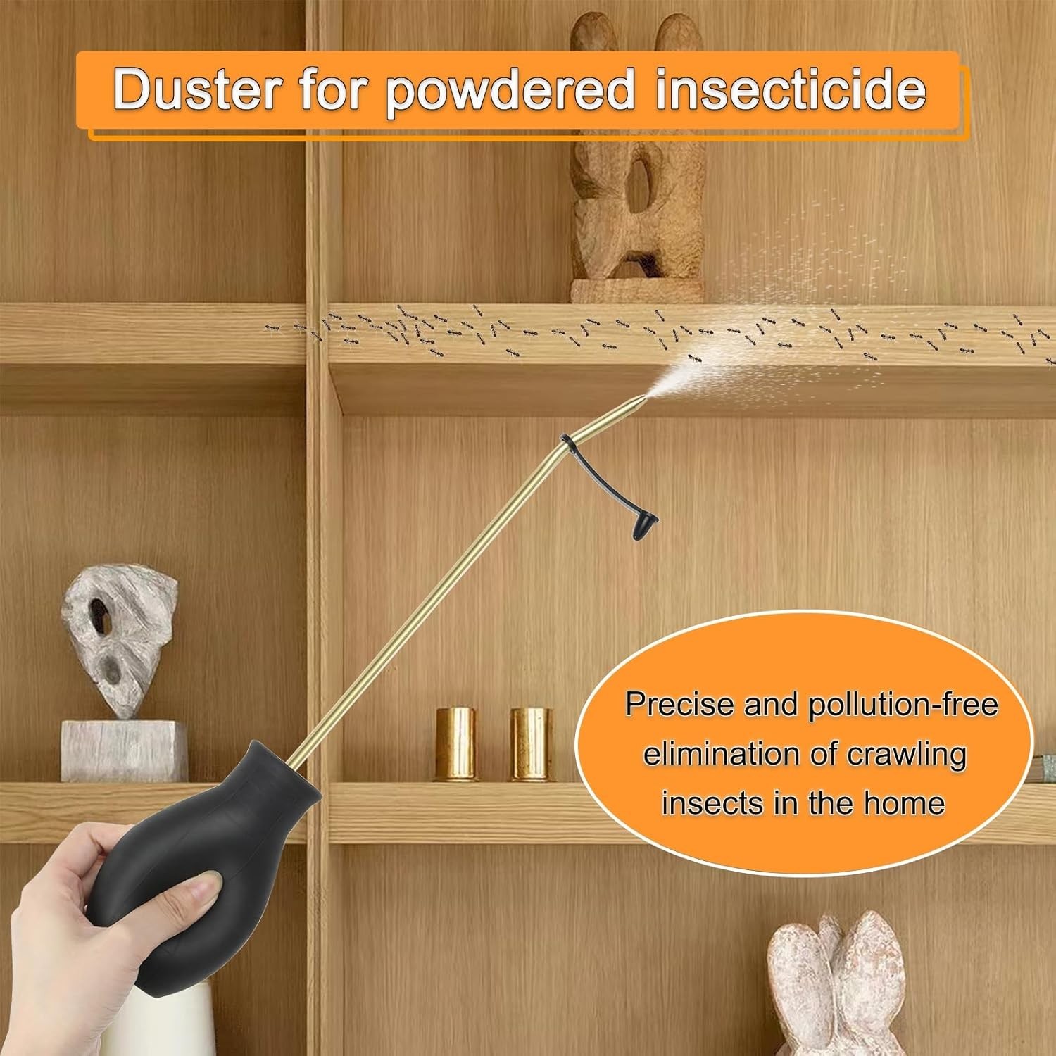 Diatomaceous Earth Duster, Powder Sprayer, Garden Duster Applicator Dispenser wi