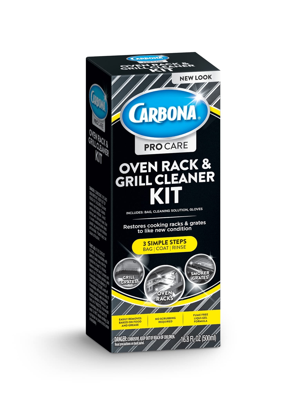 Carbona 2 in 1 Oven Rack Grill Cleaner 33.6 Fl Oz Powerful Odor Free Formula