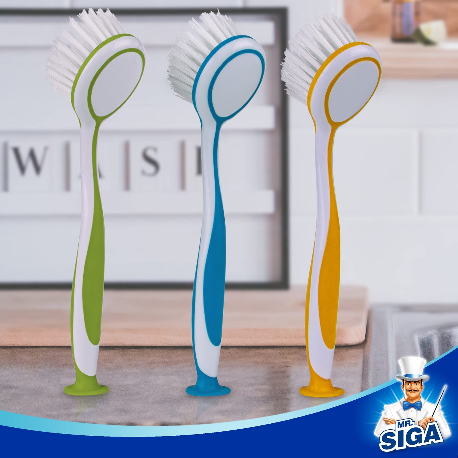 Round Dish Brush Size Dia 5.5 x 25cm – Pack of 3