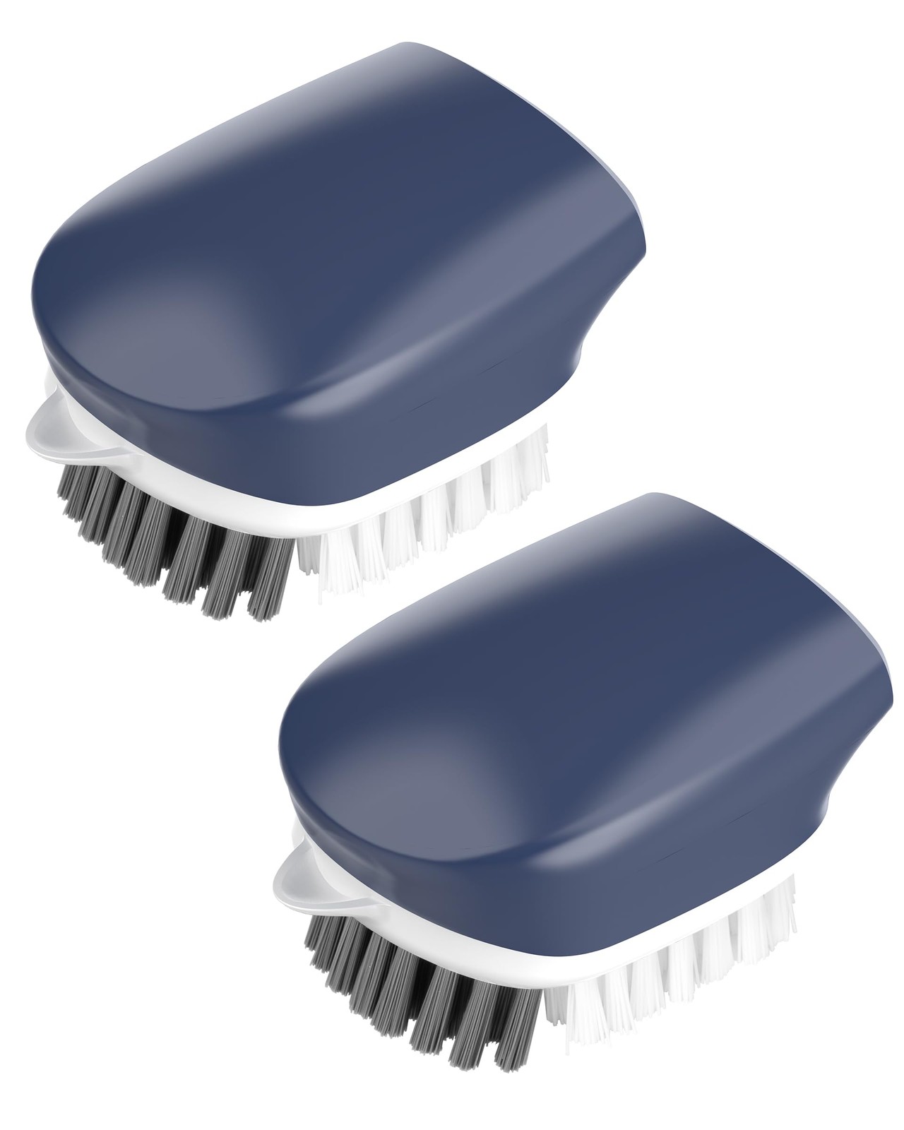 2 Pack Potato Scrubber and Veggie Brush Self-Standing Kitchen Brush Navy Blue