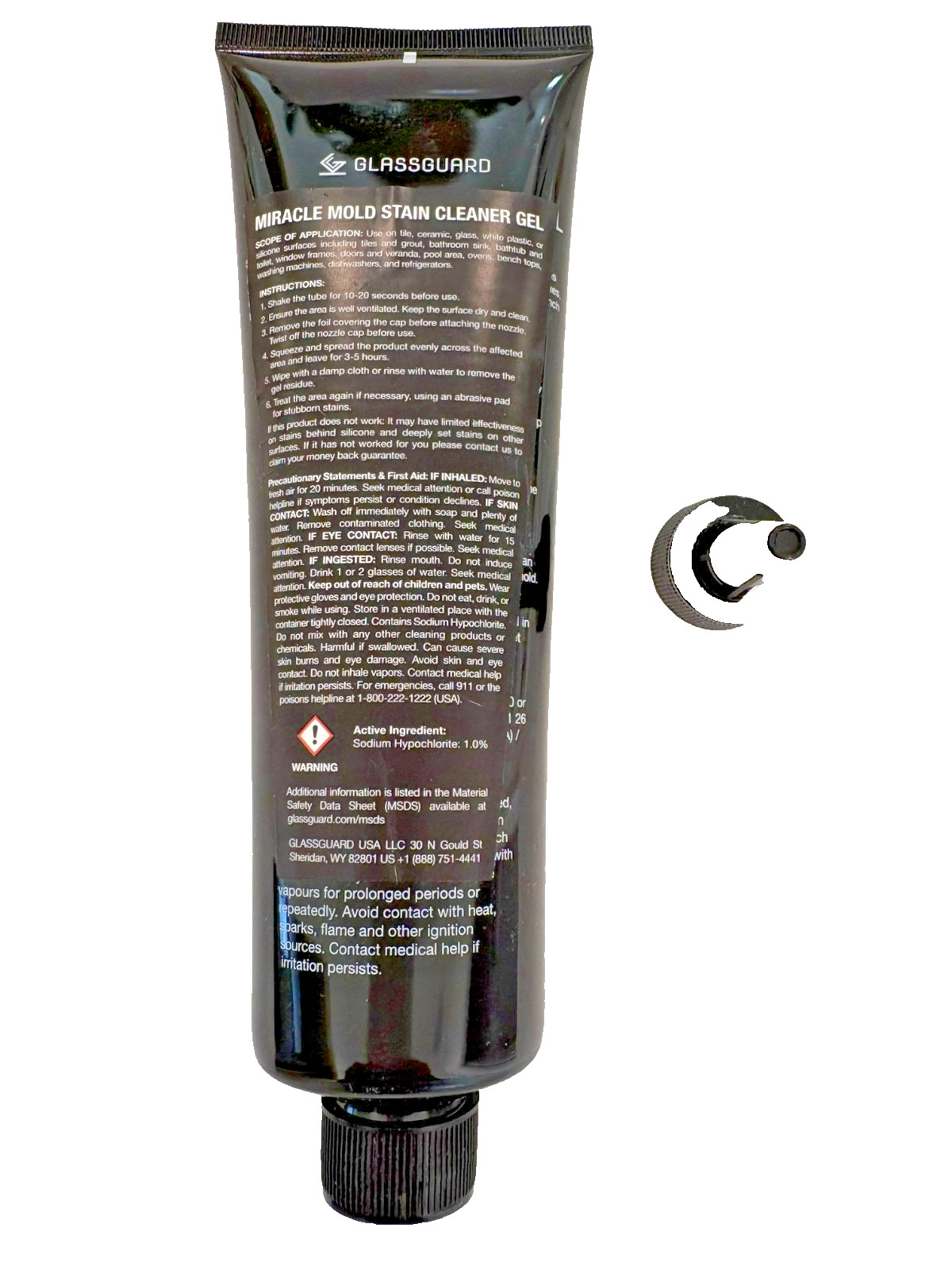 Glassguard Miracle Mold Stain Cleaner Gel for Hard Stains – 10oz
