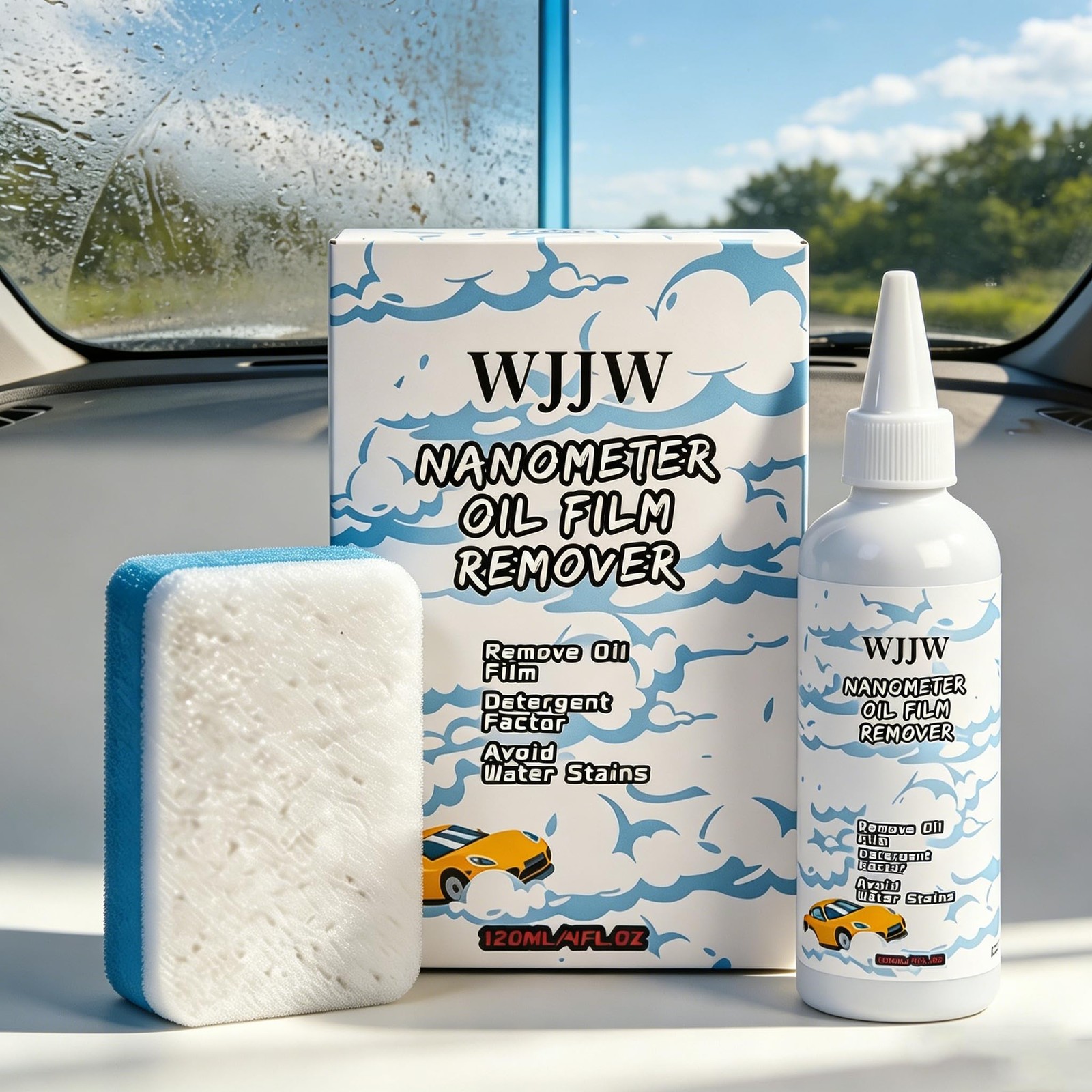 Glass Emulsion Cleaner, Windshield Oil Film Remover, Nano Rare Earth Windshie…