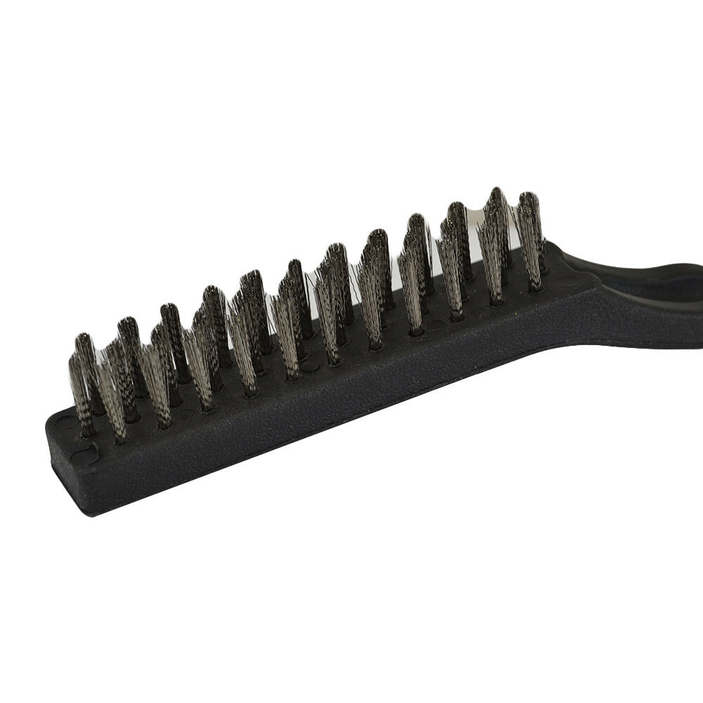 3Pc Mini Wire Brush SS Brass Nylon Brushes Multi Cleaning Polish Detail Brushes