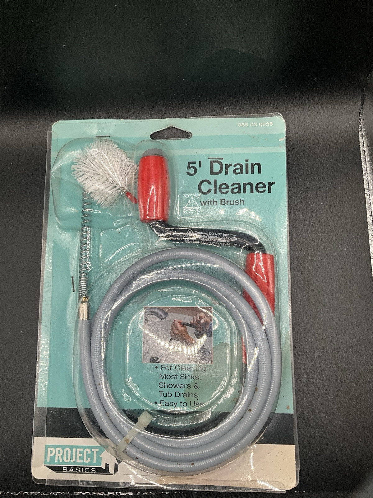 5′ Drain Cleaner with Brush for Sink Shower Tubs