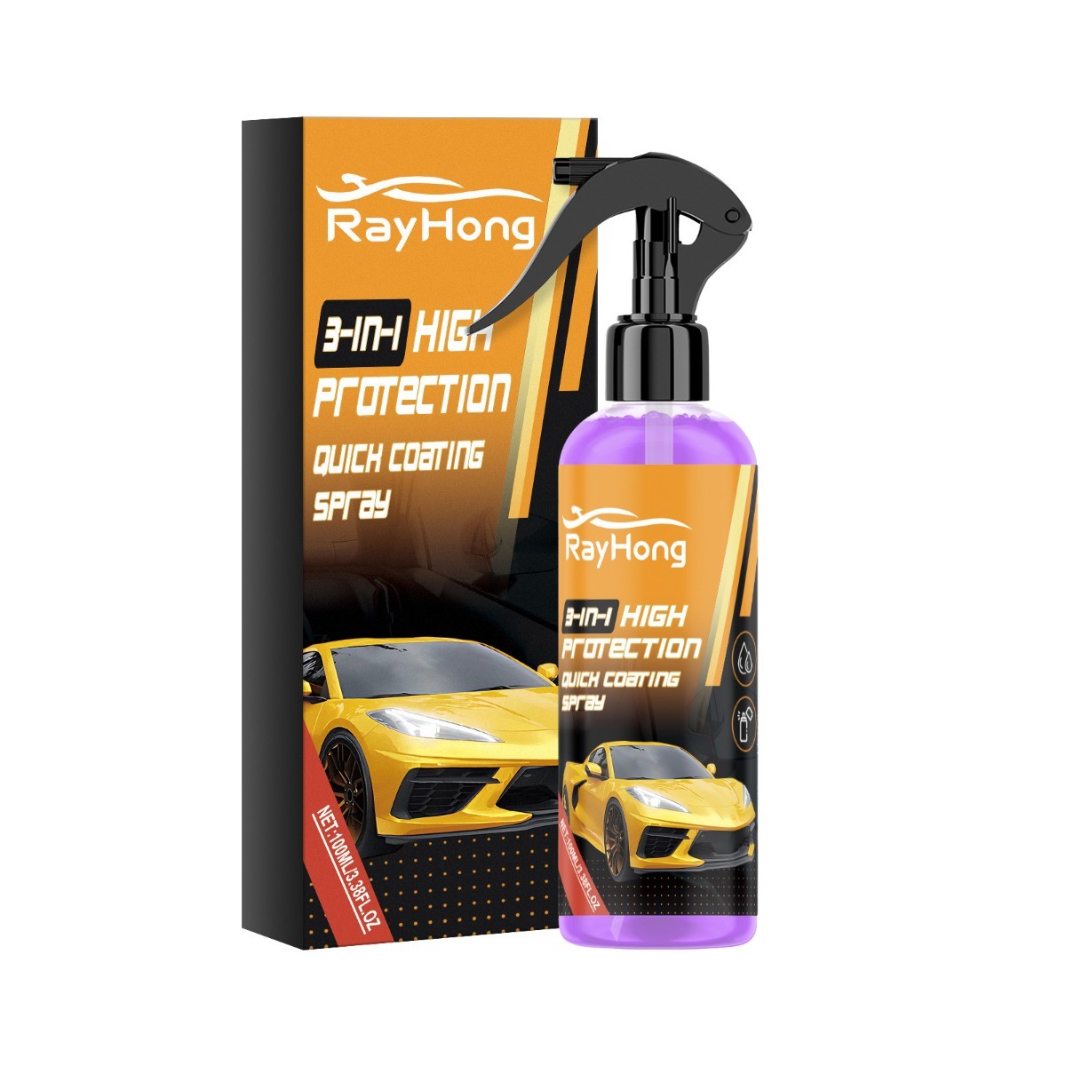 Car Paint Coating Spray, Gloss Enhancer & 90-Day Waterproof Protection