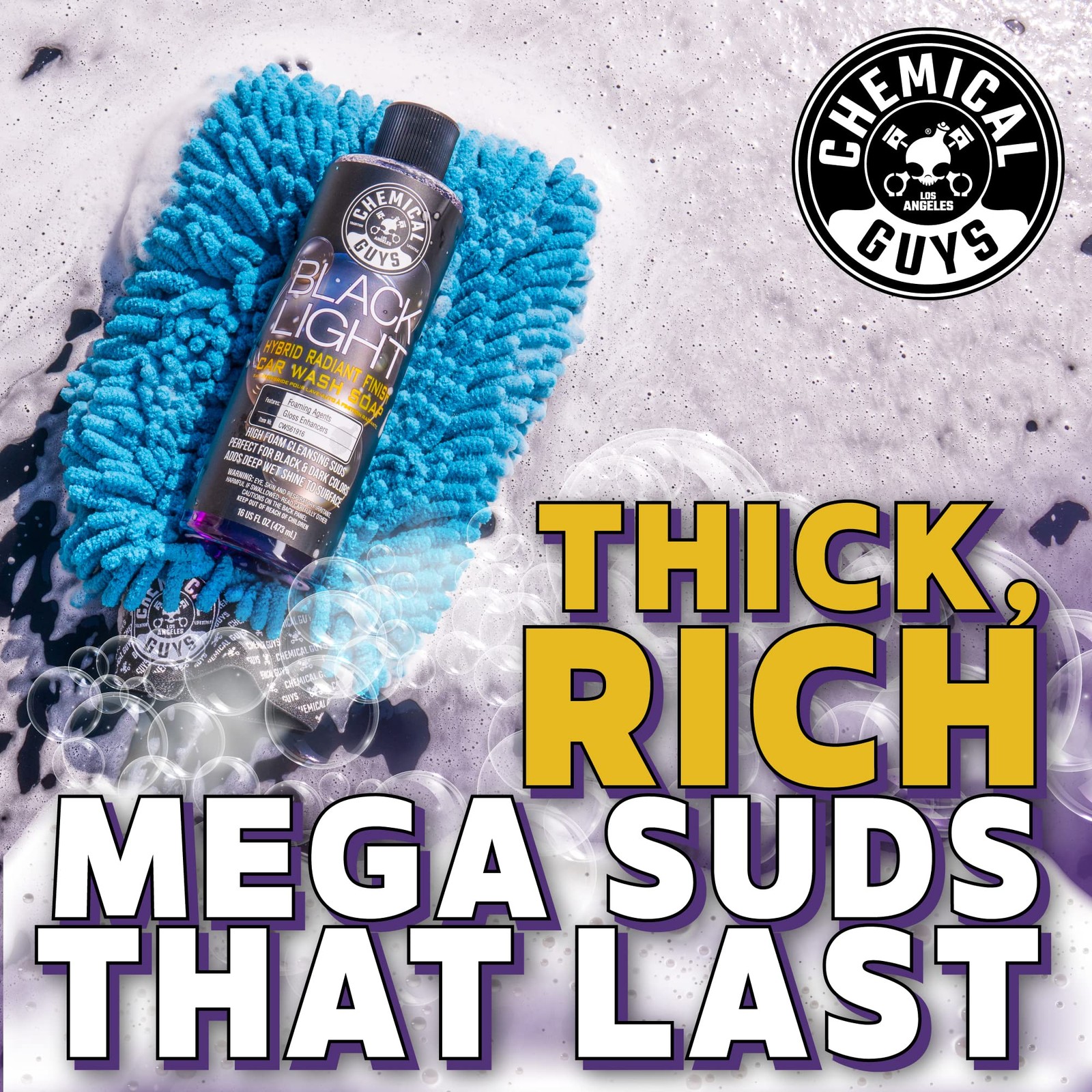 Foaming Car Wash Soap for Foam Cannons and Guns High-Performance Black